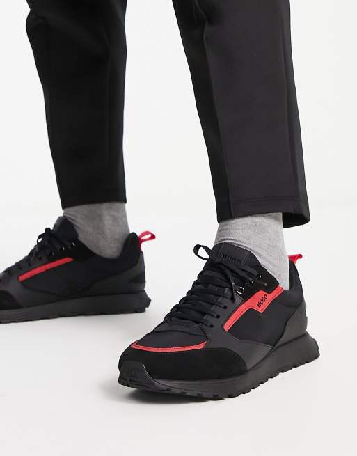 HUGO Icelin Runn trainers in black | ASOS