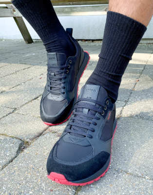 Hugo Icelin_Runn trainer in black - ASOS Price Checker