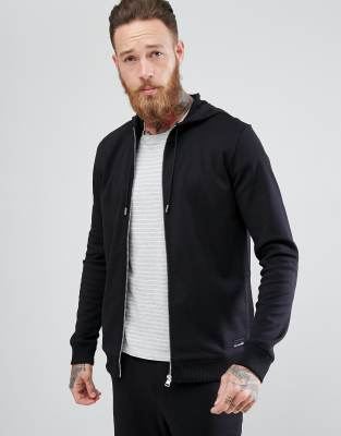 HUGO HUGO Interlock Hooded Sweat In Black