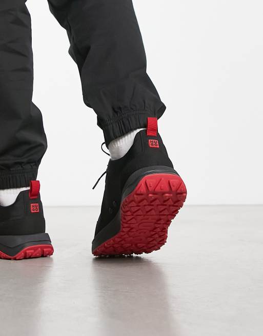 HUGO Kane Runn Baskets semelle rouge Noir ASOS