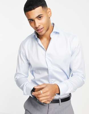 BOSS by Hugo Boss HUGO Kery slim fit shirt in light blue