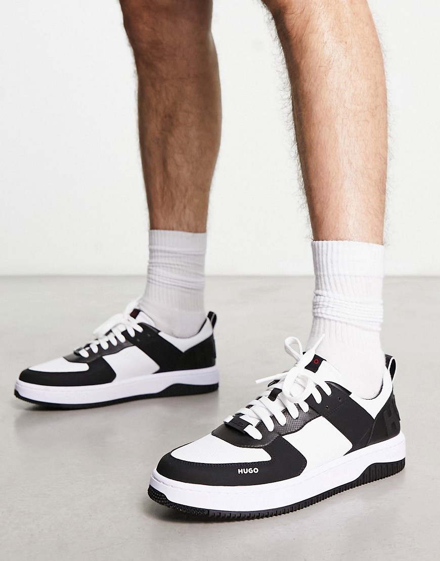 Hugo Kilian Tenn Pume Sneakers In White And Black