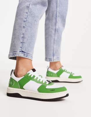 Hugo - Kilian Tenn Pume - Sneakers in wit en groen