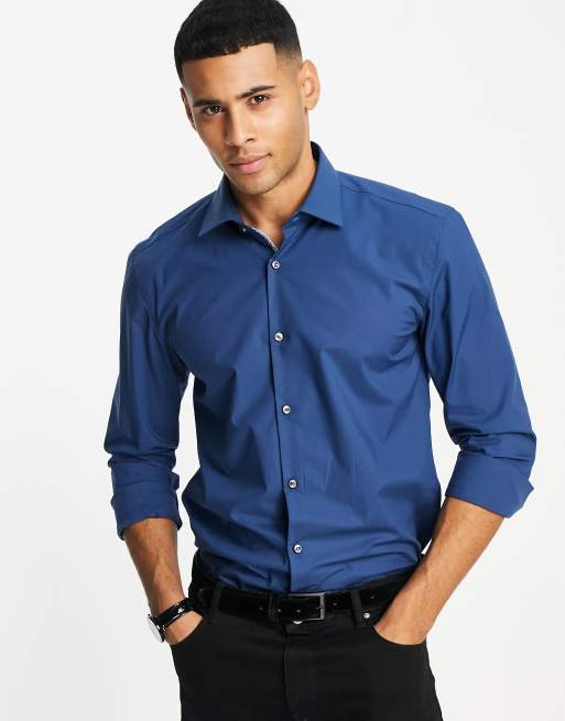 HUGO Koey slim fit shirt in blue