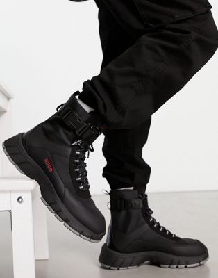 HUGO Kyle Hito hiking style boots in black