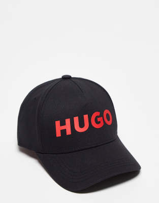 HUGO Red logo baseball cap in green | ASOS