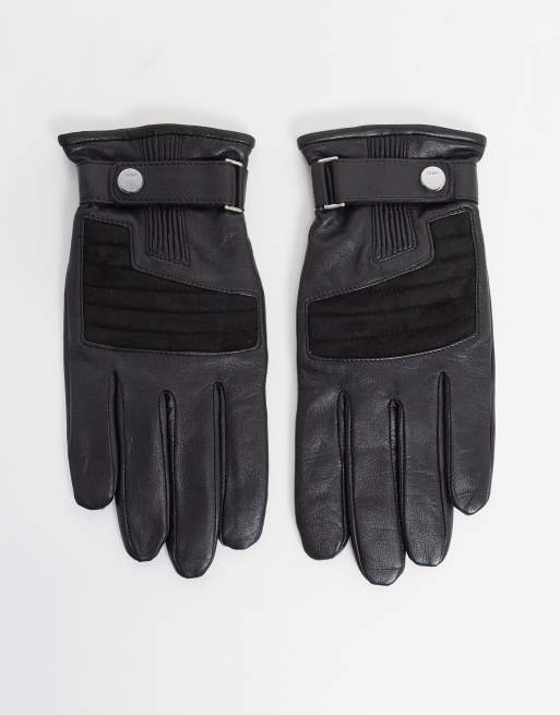 Hugo boss cheap leather gloves