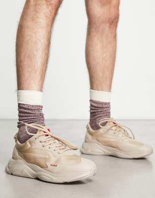 Hugo Red HUGO Leon Runn trainers in light beige-Neutral