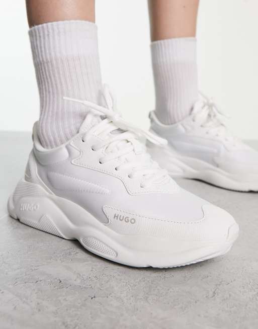 Hugo white clearance trainers