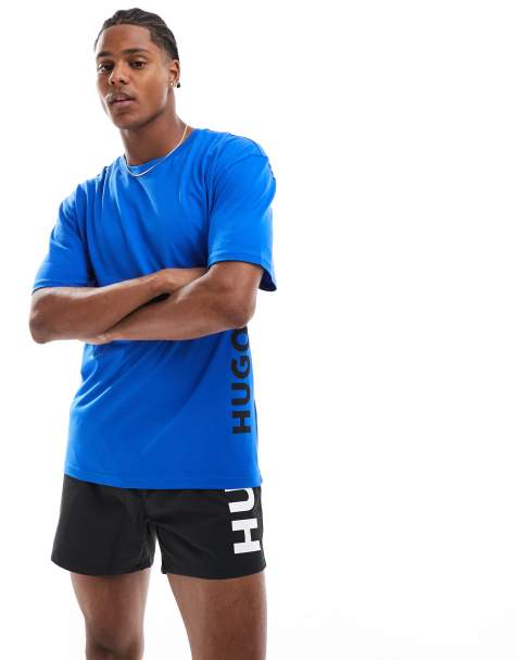 HUGO – Locker geschnittenes T-Shirt in Graublau - view 1