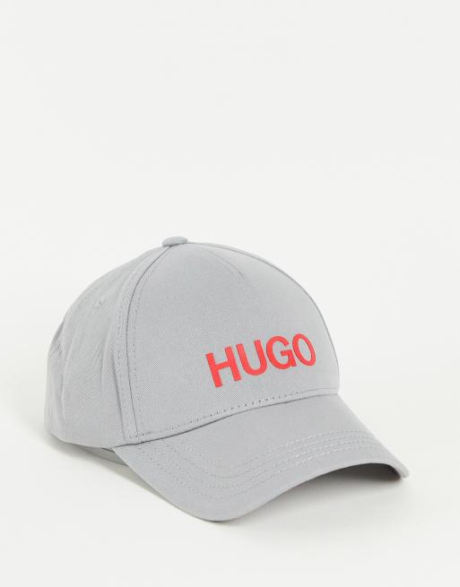 Hugo logo baseball cap in grey ASOS