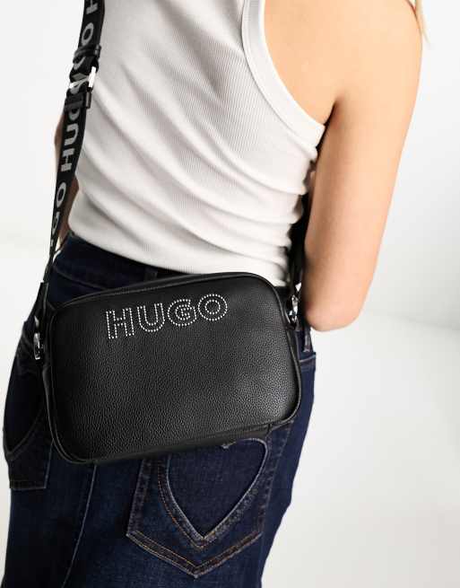HUGO logo cross body bag in black | ASOS