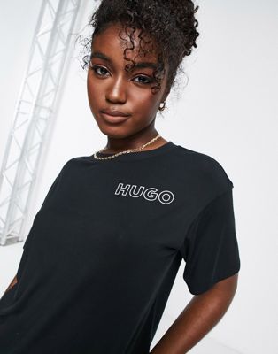 HUGO logo detail t-shirt in black