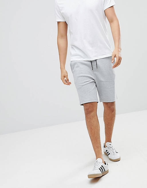 Hugo logo sweat shorts in gray | ASOS