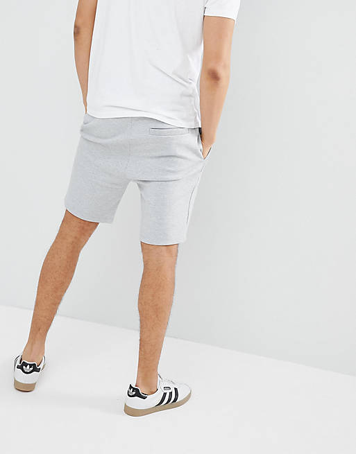 Hugo logo sweat shorts in gray | ASOS