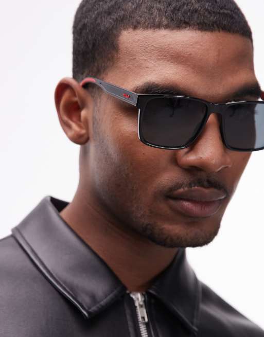 HUGO - Lunettes de soleil carrées - Noir, 3 de 3