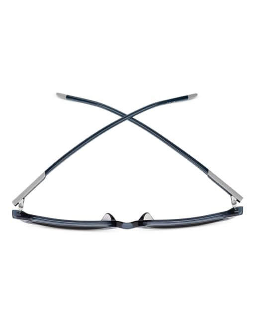 Hugo lunettes de soleil rectangulaires avec verres dégradés gris, bleues, 3 de 6