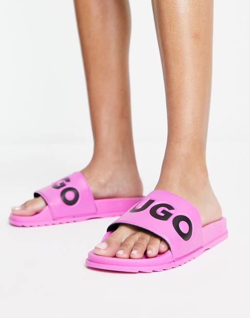 Pink hugo shop boss sliders