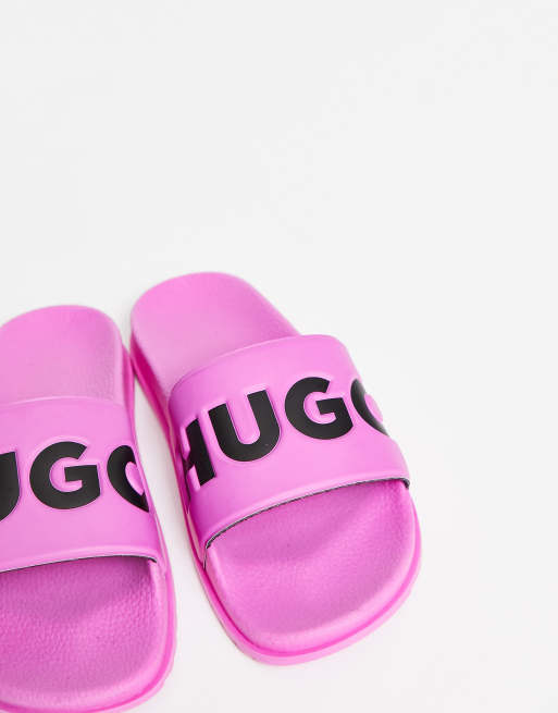 HUGO Match It logo sliders in medium pink