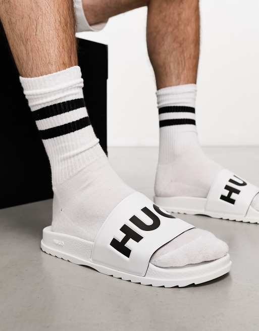 HUGO Match It sliders in white | ASOS