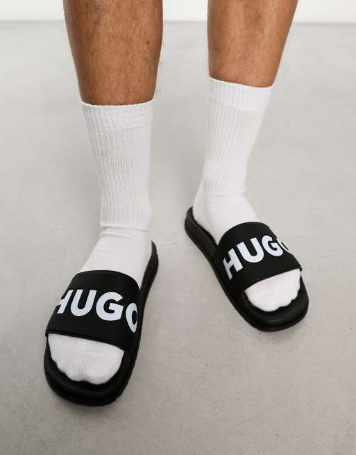 HUGO - Match It - Slippers in zwart