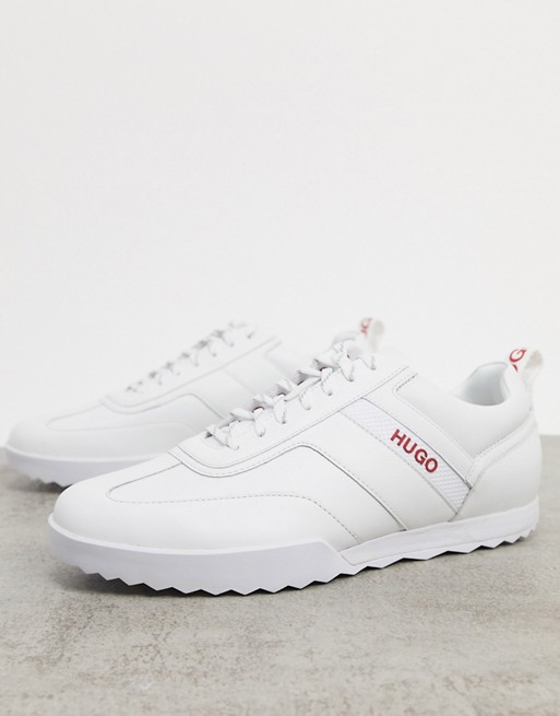 HUGO Matrix Lowp leather trainers with logo detail in white