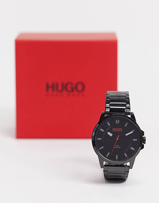Hugo mens bracelet watch in black 1530187