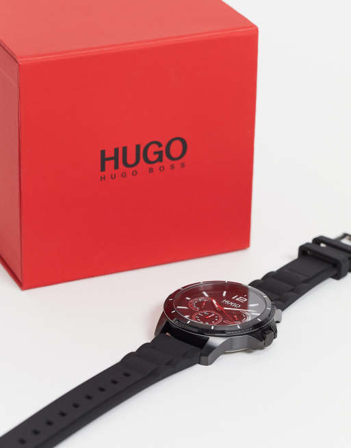 Montre hugo boss discount rouge et noir