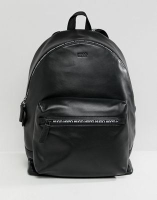 HUGO national leather backpack with 