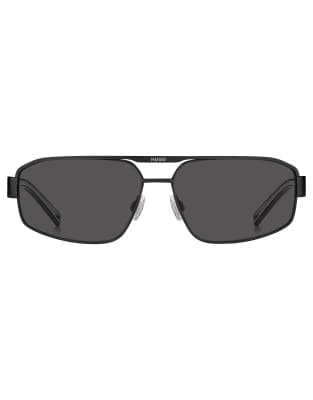 Hugo navigator sunglasses in matte black | ASOS