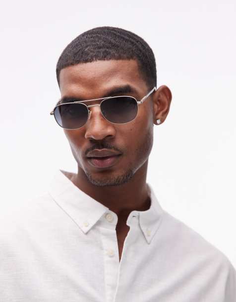 Hugo  navigator sunglasses in matte silver - view 1