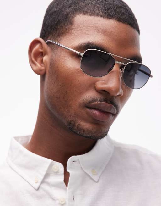  Hugo  navigator sunglasses in matte silver, 3 of 3