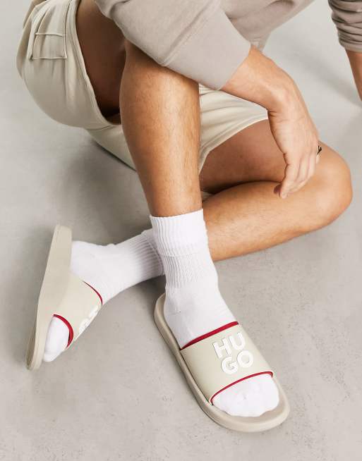 HUGO Nil sliders in light beige