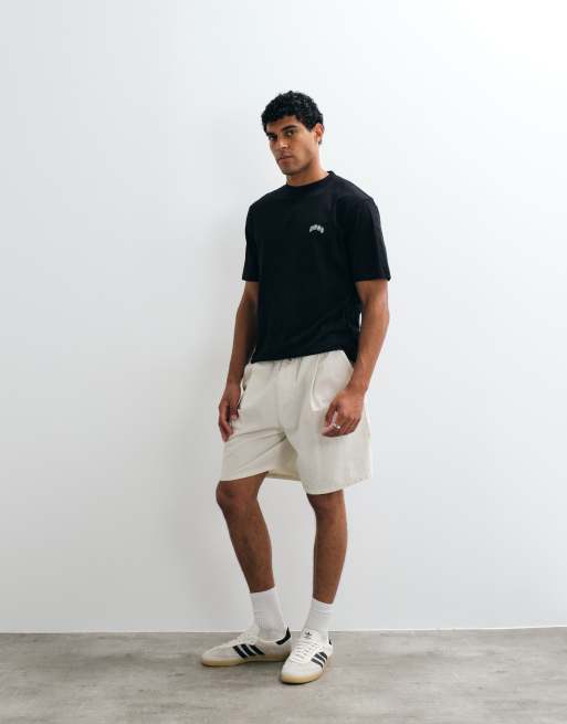 HUGO - Nowboi - T-shirt classique avec logo sur la poitrine - Noir, 2 de 5