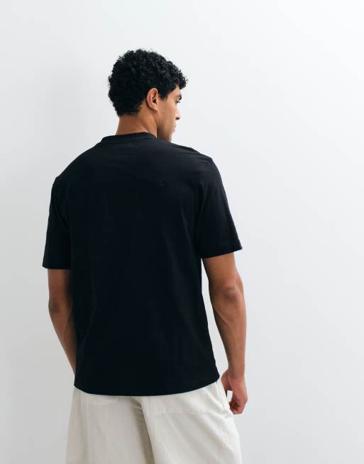 HUGO - Nowboi - T-shirt classique avec logo sur la poitrine - Noir, 5 de 5