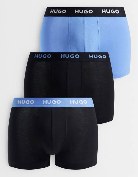 Hugo Red 3-pack boxer briefs in black and blue - view 1