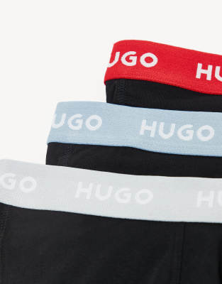 Hugo Red 3 Pack Logo Contrast Waistband Boxer Briefs