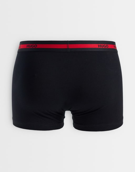 HUGO Red 3-pack planet trunks in black, 3 of 3
