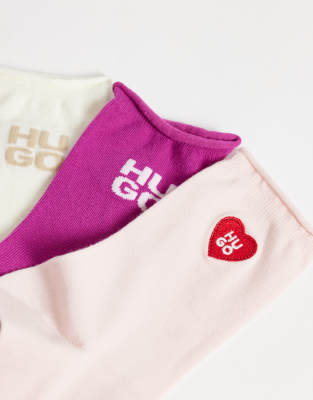 Hugo Red 3-pack Socks With Logo In Multi
