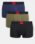 [Hugo Red] Hugo Red 3 pack trunks in blue, grey and black-Multi S Open miscellaneous