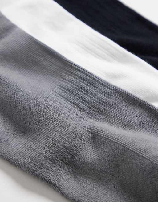HUGO Red – 3er-Pack gerippte Socken in Grau-Bunt mit großem Logo und Sprühmuster, 2 von 3