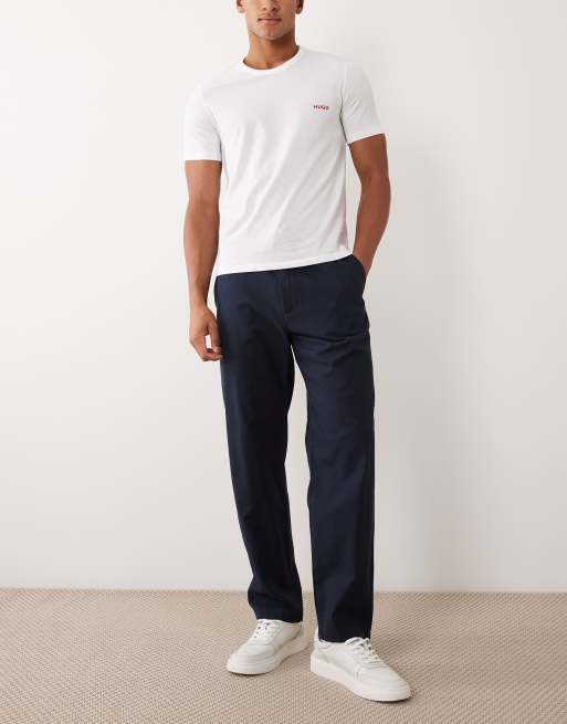 HUGO Red – 3er-Pack Lounge-T-Shirts in Weiß, Blau und Grau, 2 von 5