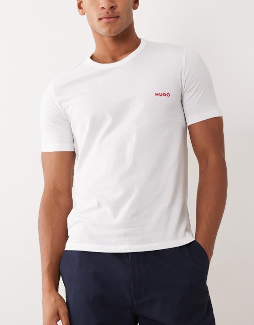 HUGO Red – 3er-Pack Lounge-T-Shirts in Weiß, Blau und Grau, 3 von 5