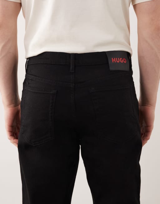 HUGO REd - 634 - Sorte jeans i tapered fit, 5 af 5
