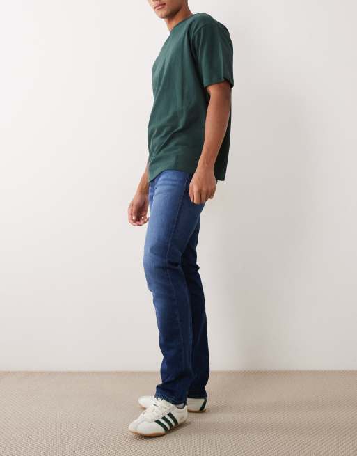 HUGO Red – 708 – Schmal geschnittene Jeans in Dunkelblau, 3 von 5