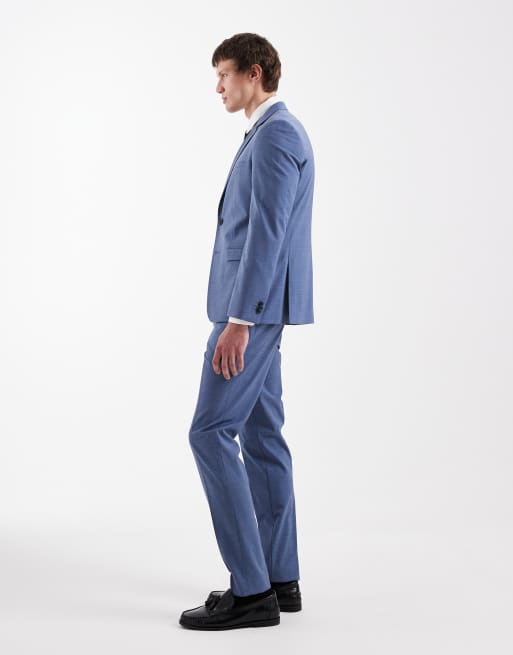Hugo Red - Arti Hesten - Blå slim fit-habitbukser - Del af sæt, 3 af 5