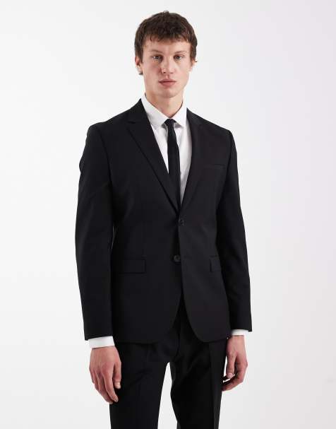 Hugo Red Arti hesten co-ord slim fit suit jacket in black - view 1