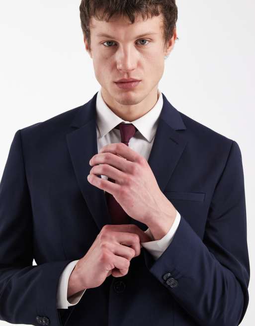 Hugo Red Arti hesten co-ord slim fit suit jacket in dark blue, 5 of 5
