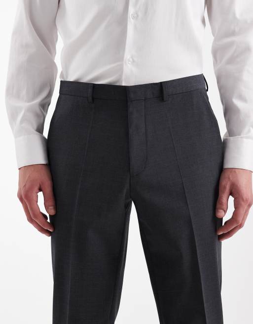 HUGO Red – Arti Hesten – Mörkgrå kostymbyxor i slim fit, del av set, 5 av 5