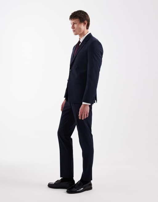 Hugo Red - Arti Hesten - Pantaloni da abito slim blu scuro in coordinato, 2 di 5